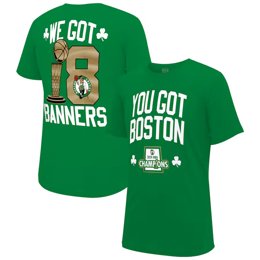 Men NBA Boston Celtics  2024 Champions T shirts green style 20